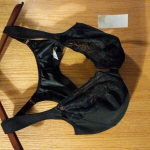 Womens glamorise bra full figure oxford  front clip closure 44B #1245 underwire